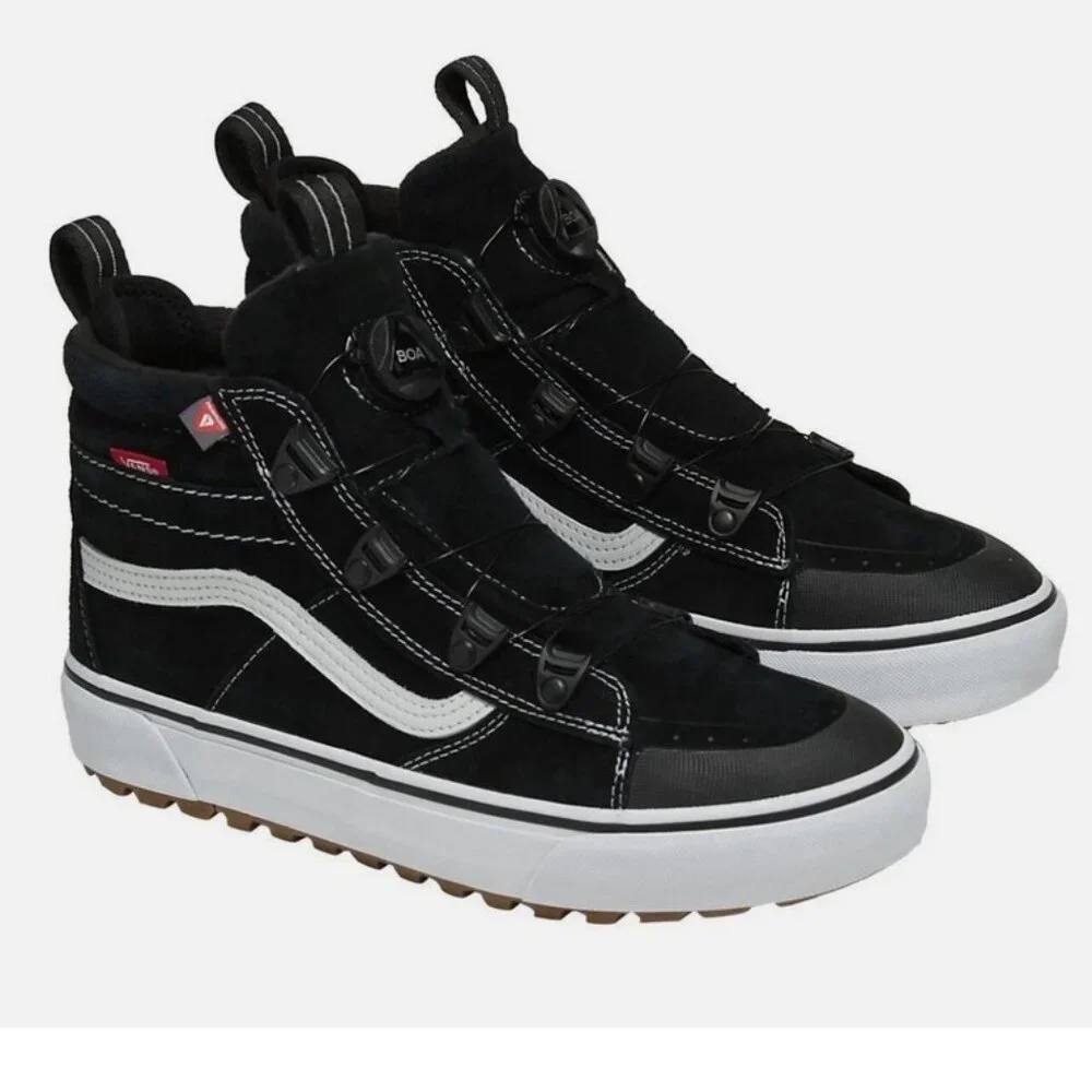 Vans Sk8-Hi MTE Boa Winter Shoes, Black/True White, Men's To. 9.5, - Picture 6 of 6